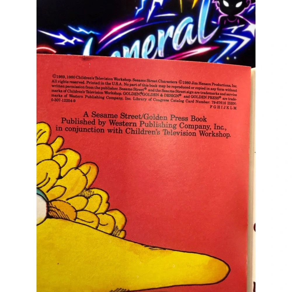 Vintage 1980 Big Bird's Color Game Sesame Street Golden Book Hardcover 12254-9